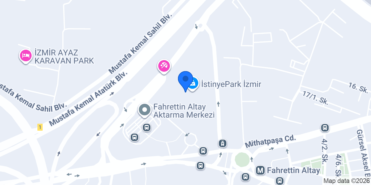 Garanti BBVA İzmir İstinye Park Şubesi konumu