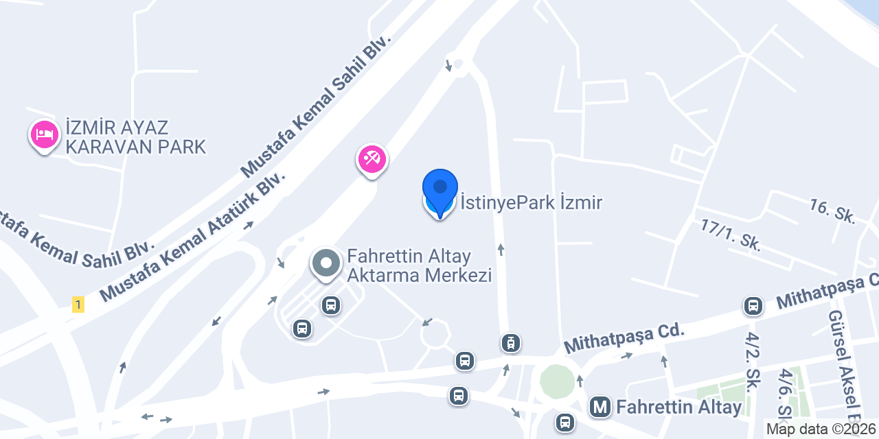 OAKBERRY İstinye Park İzmir konumu