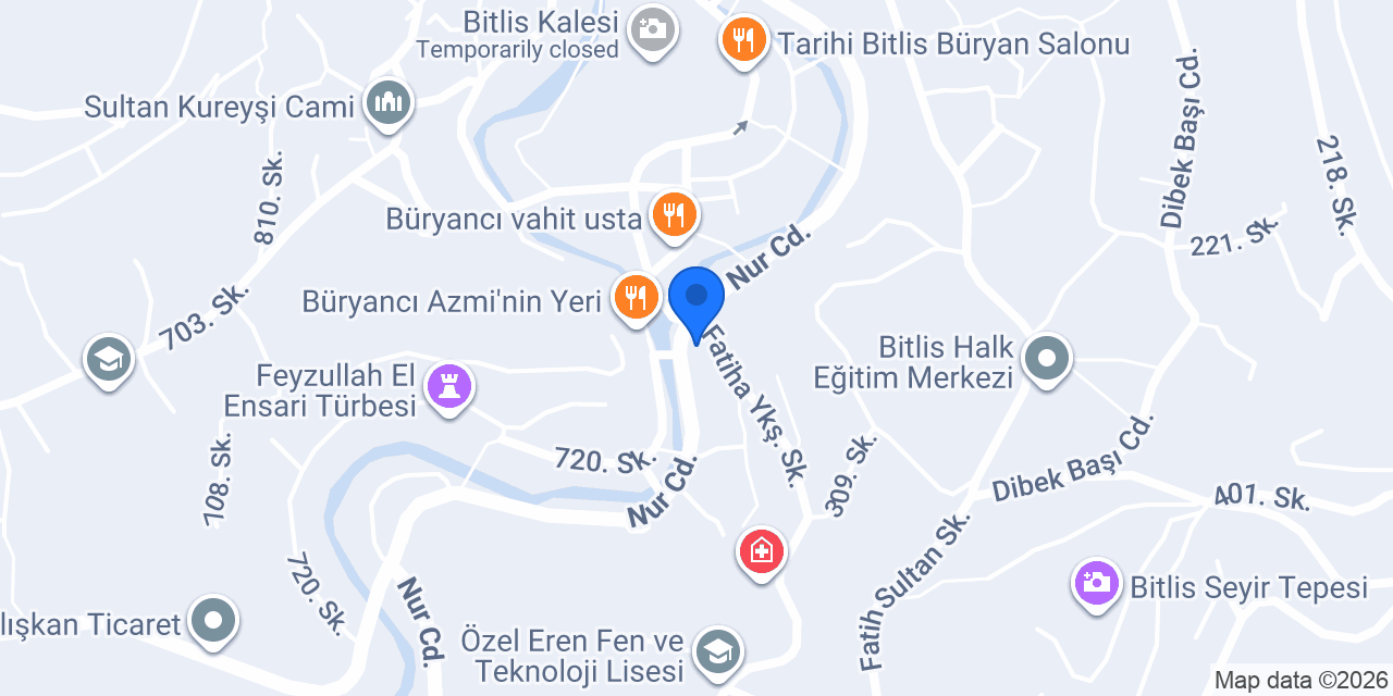 Bitlis merkez taksi durağı konumu