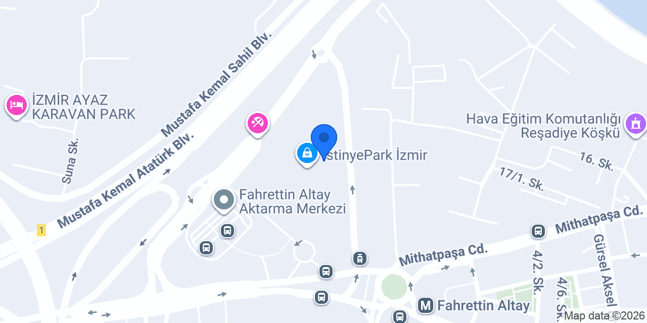 Gradiva Mücevher İstinye Park Izmir konumu