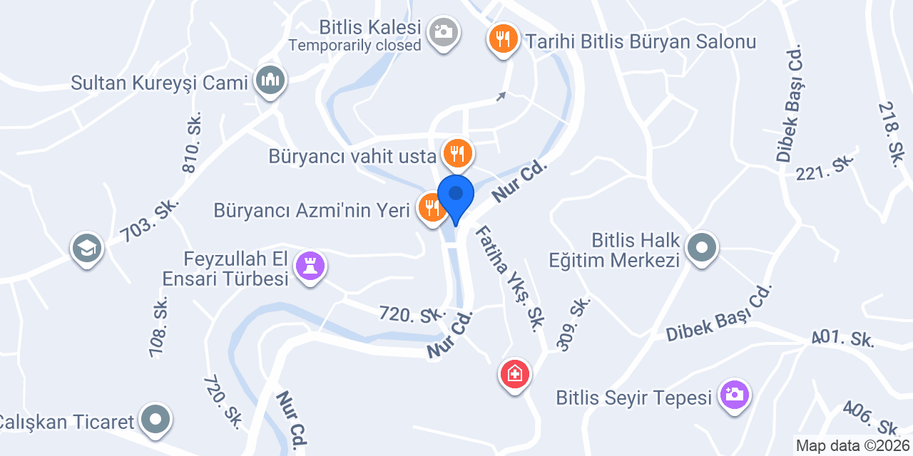 Tarihi Bitlis Gözleme ve Çay Evi konumu