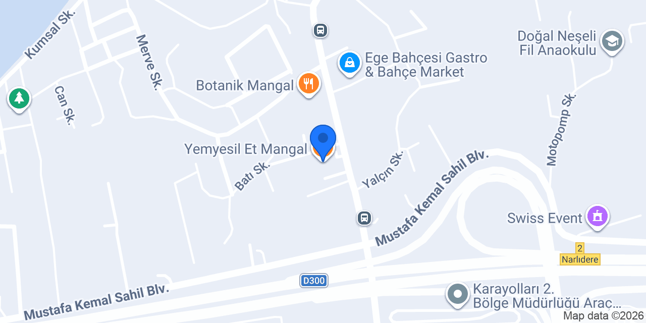 Yemyesil Et Mangal konumu