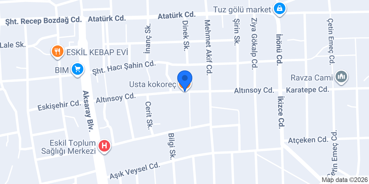 Usta kokoreç konumu