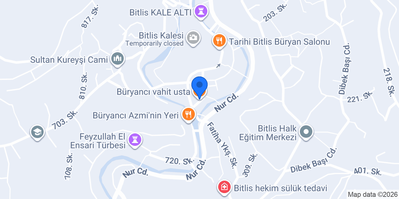 Büryancı vahit usta konumu