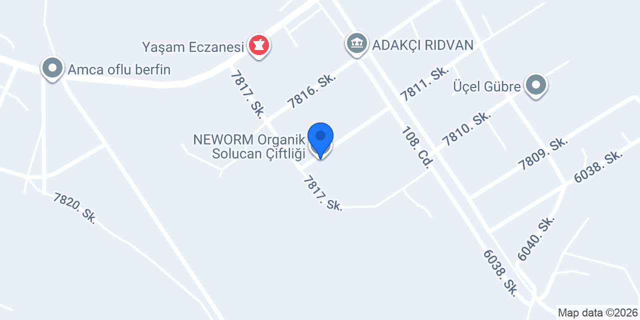 NEWORM Organik Solucan Çiftliği konumu