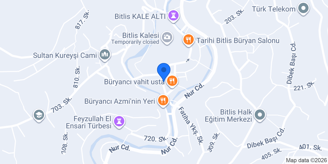 Büryanci Medeni Usta konumu