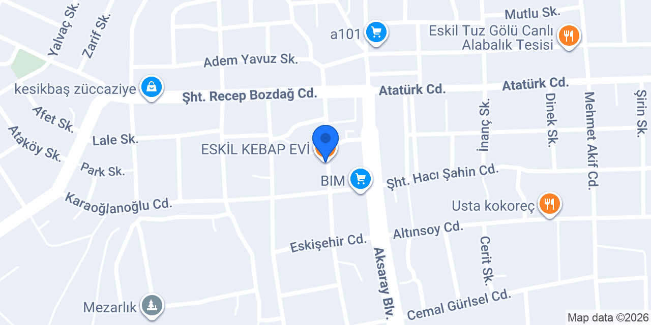 ESKİL KEBAP EVİ konumu