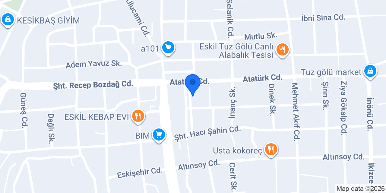 Yazaroğlu veteriner kliniği konumu