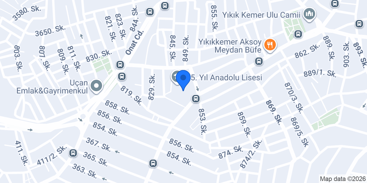 85. Yıl Anadolu Lisesi konumu