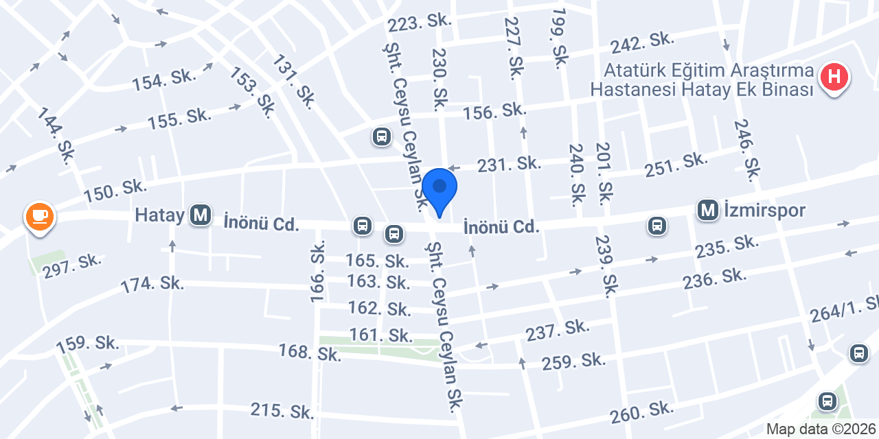 Akbank Hatay/İzmir Şubesi konumu