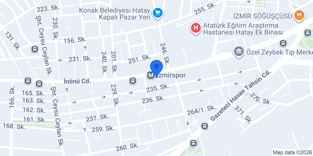 Odeabank - İzmir / Hatay Şubesi konumu