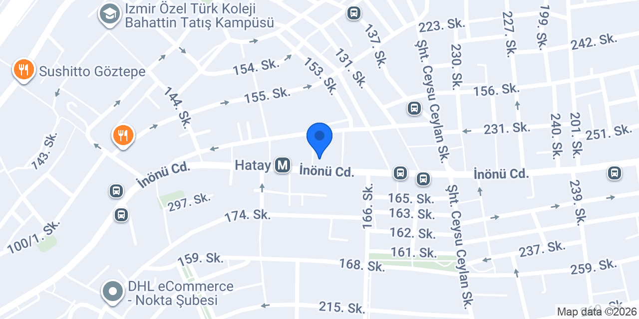 Şekerbank Hatay/İzmir Şubesi konumu