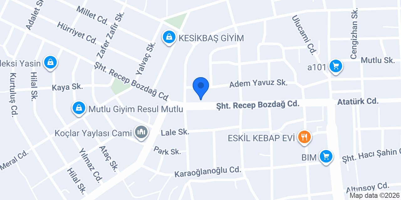 Özlem Ticaret Madeni Yağ konumu