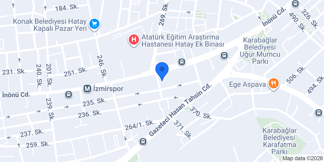 Yapı Kredi - İzmir Hatay Şubesi konumu