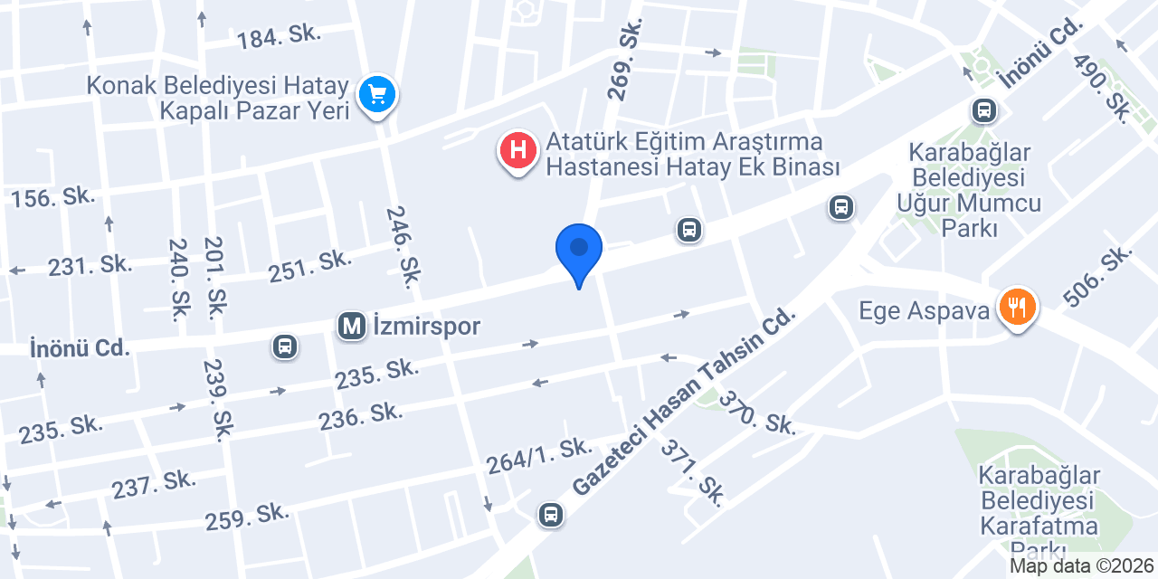 VakıfBank İzmir Hatay Şubesi konumu