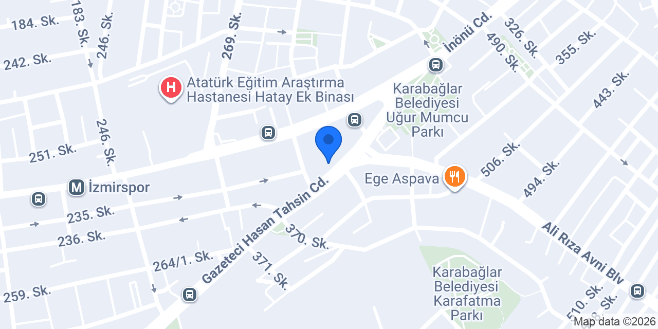 Terra Pizza - Karabağlar Bahçelievler konumu