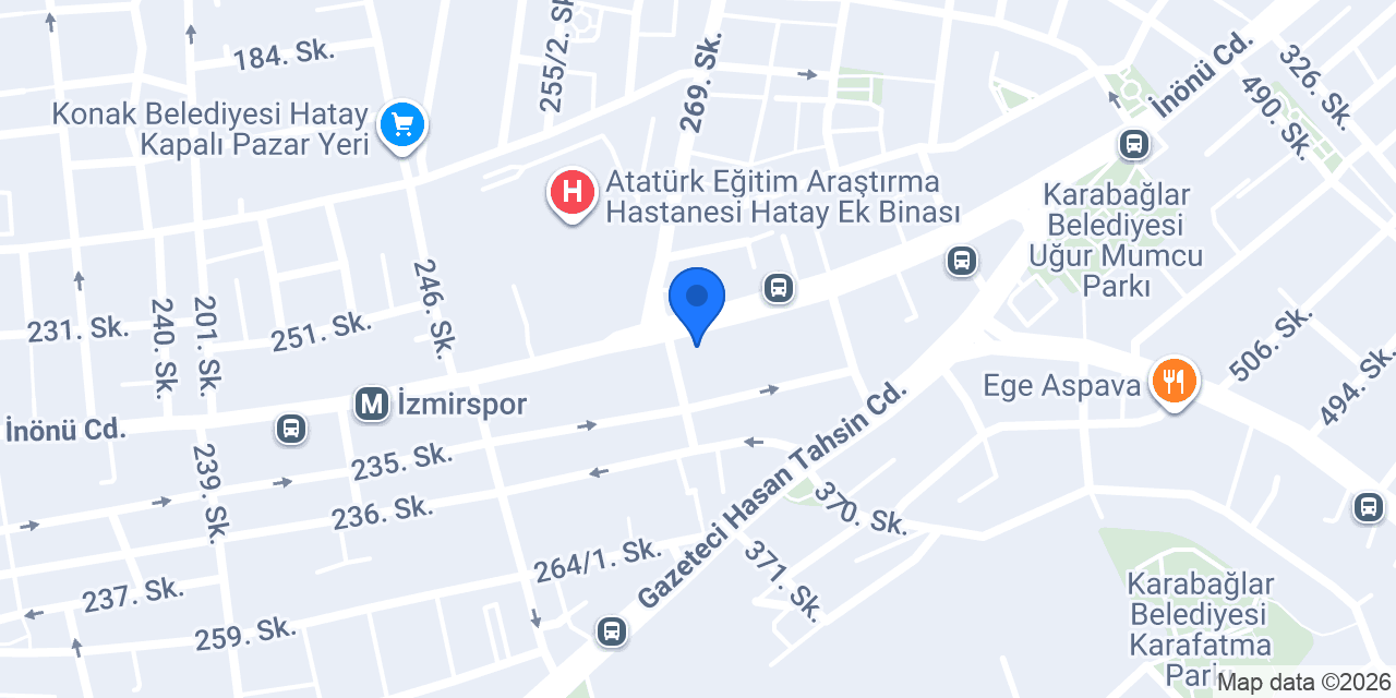 TEB Hatay İzmir Şubesi konumu