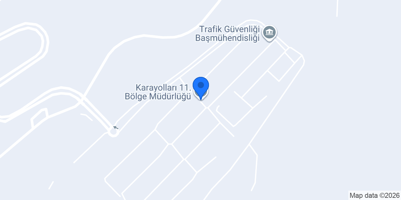 Karayolları 11. Bölge Müdürlüğü konumu