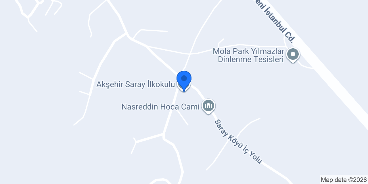 Akşehir Saray İlkokulu konumu