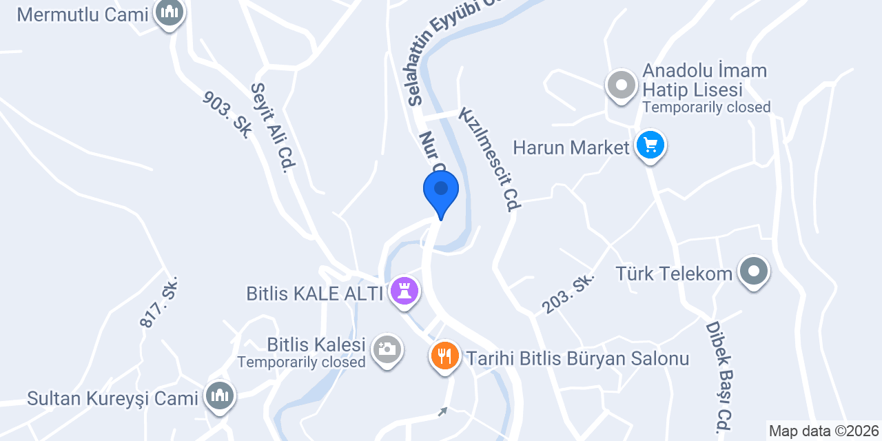 Bitlis merkez Çağlayan Taksi konumu