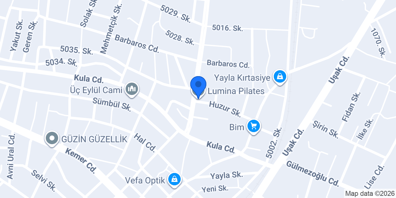Lumina Pilates konumu