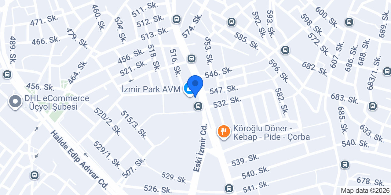 Tantunizm İzmir Park AVM konumu