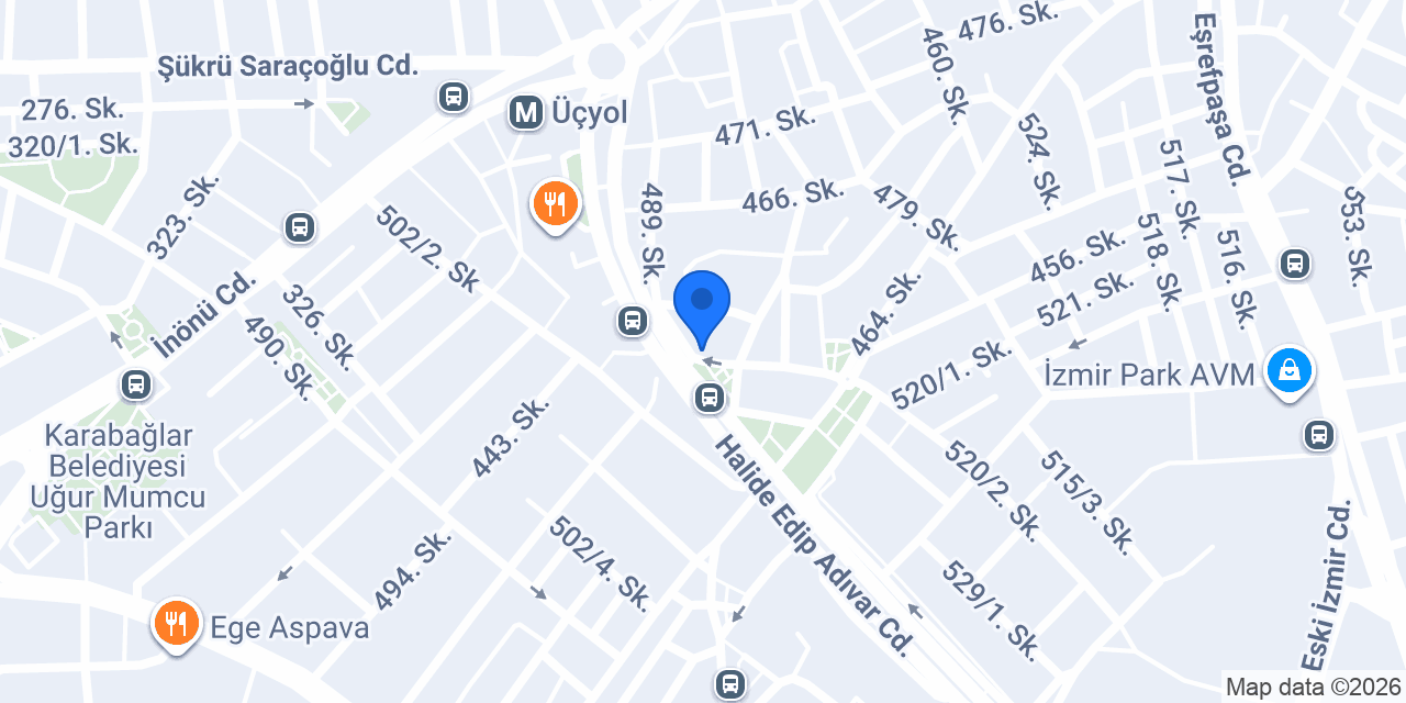 Üçyol Oto Lastik Balans konumu