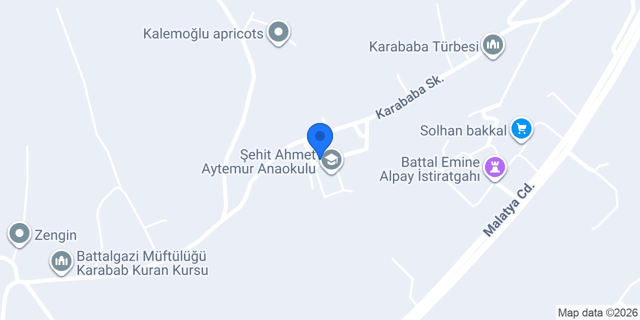 Karababa İlkokulu konumu