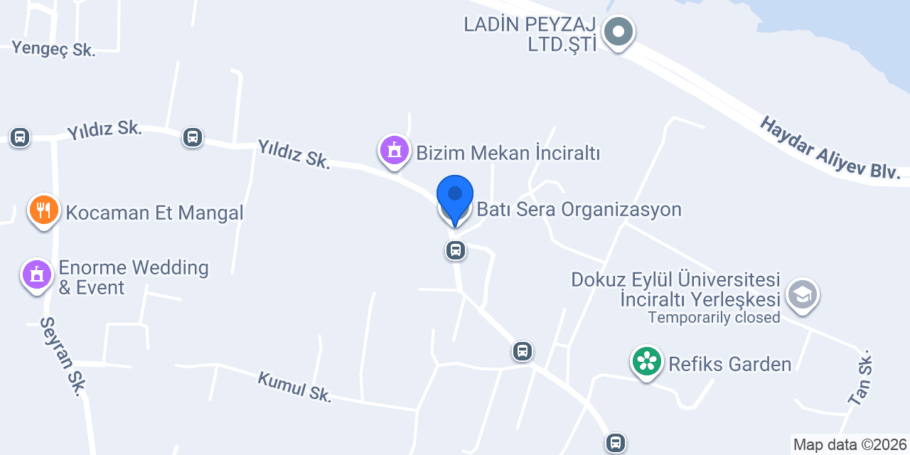Batı Sera Organizasyon konumu