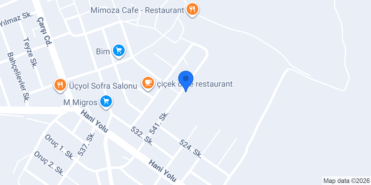 Hani Menekşe Sürücü Kursu konumu