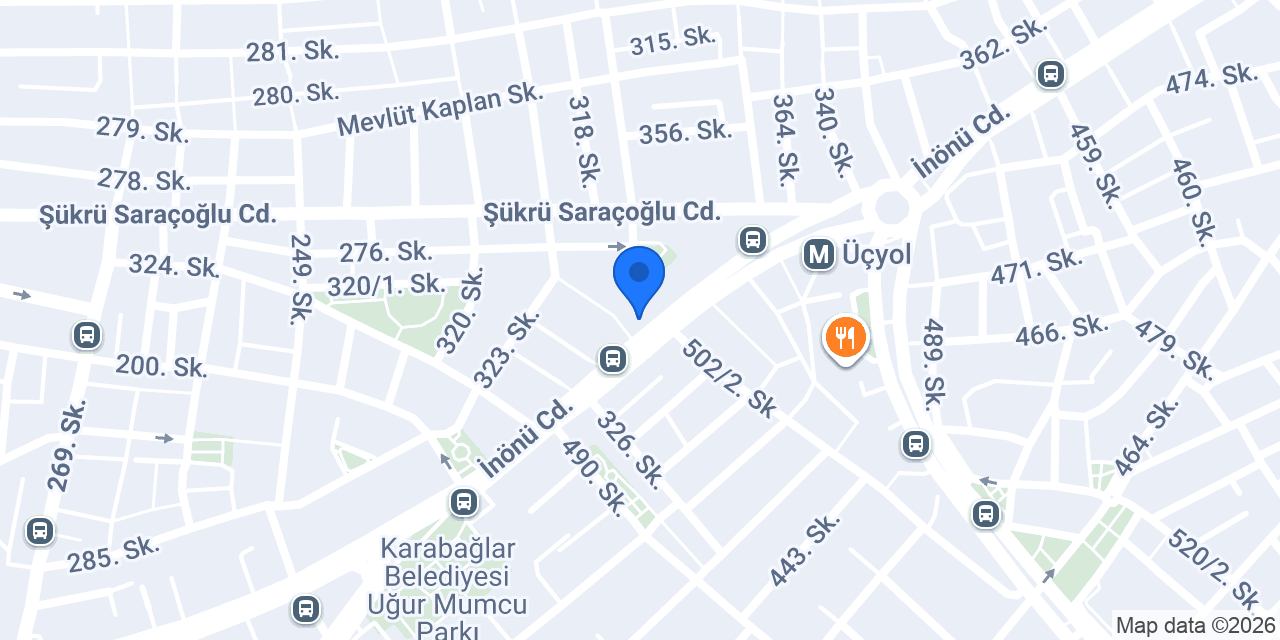 Üçyol Çiçekçilik konumu