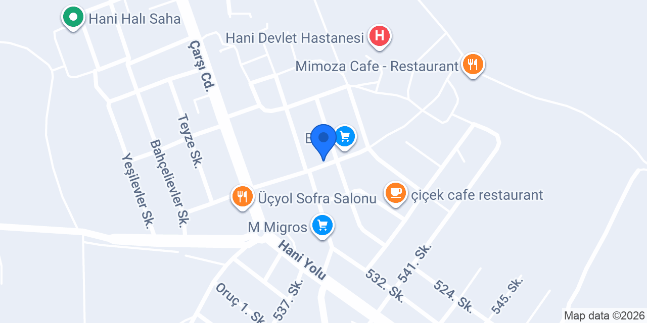 Çiçek Tarım Hani konumu