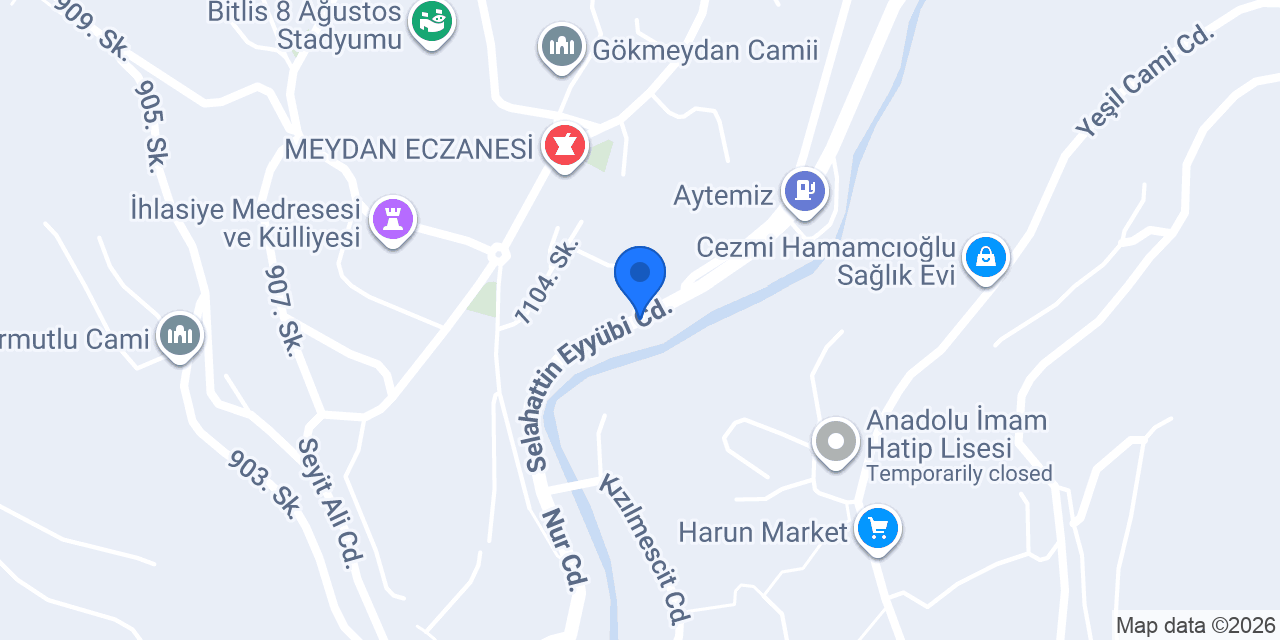 Bitlis Tat Oto Kiralama konumu