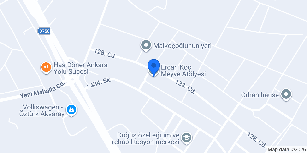 Ercan Koç Meyve Atölyesi konumu