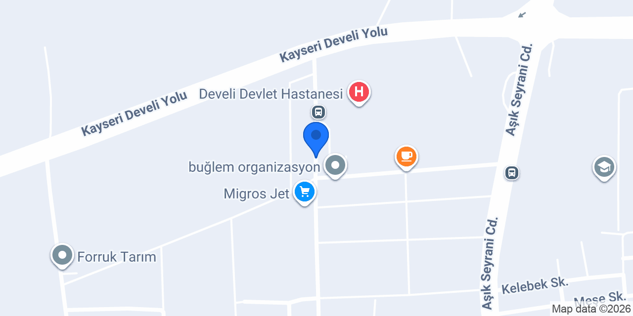 Develi Danem çiçek çikolata konumu