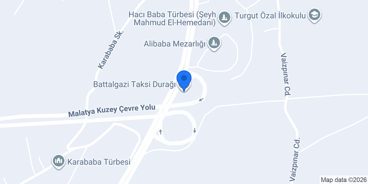 Battalgazi Taksi Durağı konumu