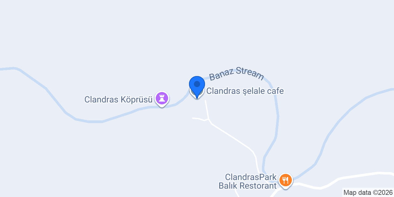 Clandras şelale cafe konumu