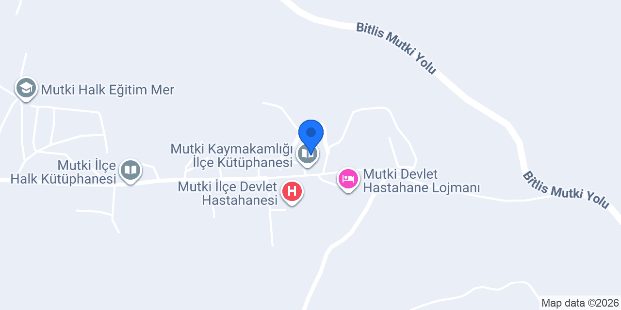 Mutki İlçe Milli Eğitim Müdürlüğü konumu