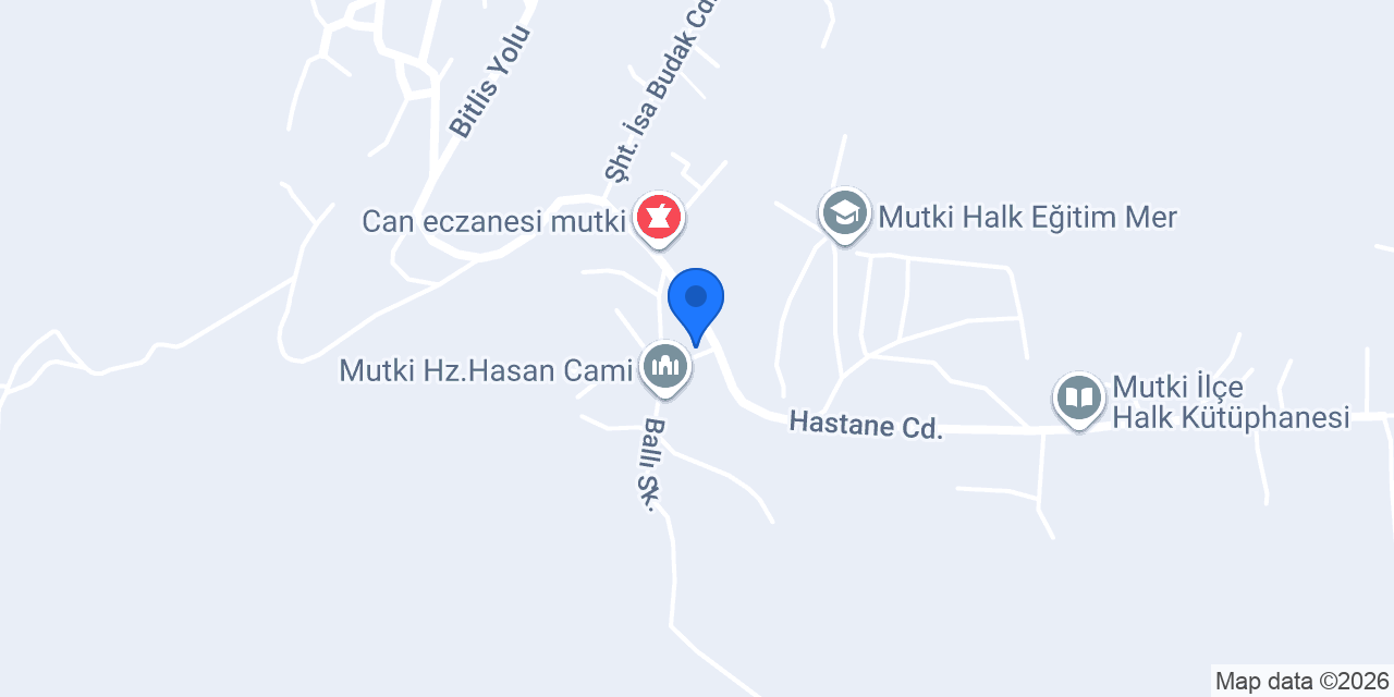 Mutki Lisesi konumu
