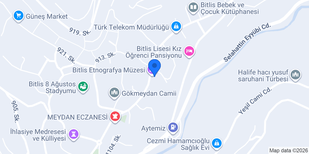 Bitlis Etnografya Müzesi konumu