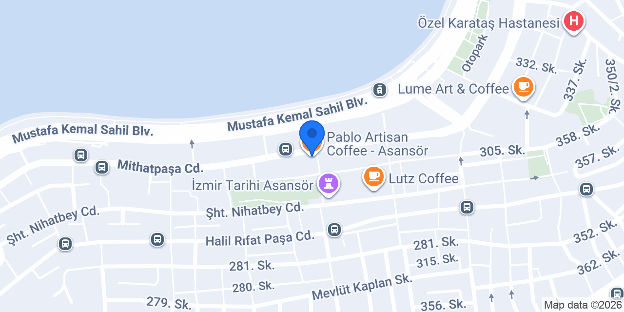 Pablo Artisan Coffee - Asansör konumu