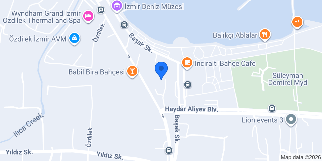 Mercan Restoran İnciraltı konumu