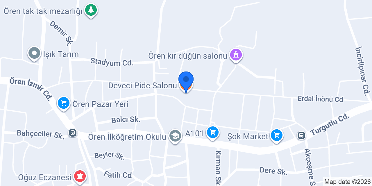 Deveci Pide Salonu konumu