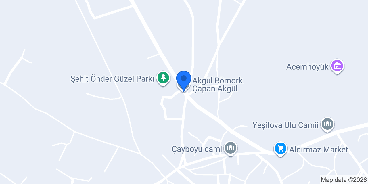 Akgül Römork Çapan Akgül konumu