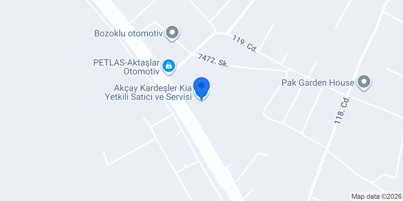 Akçay Kardeşler Kia Yetkili Satıcı ve Servisi konumu