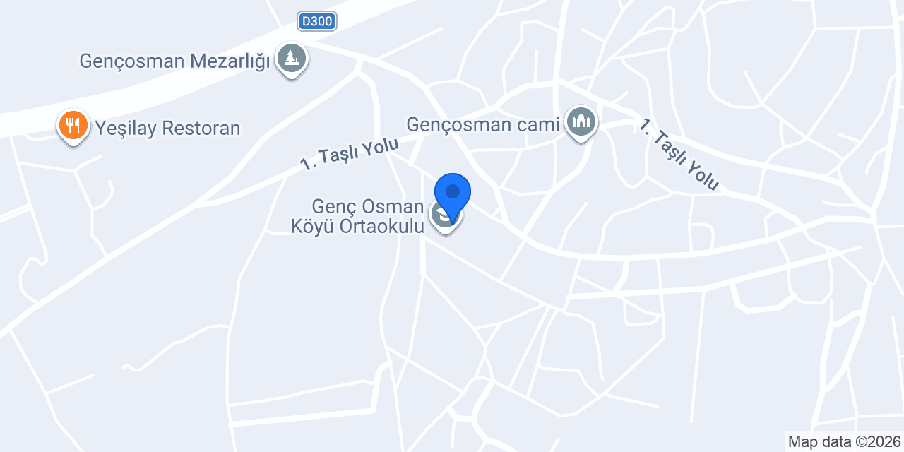 Genç Osman Köyü Ortaokulu konumu