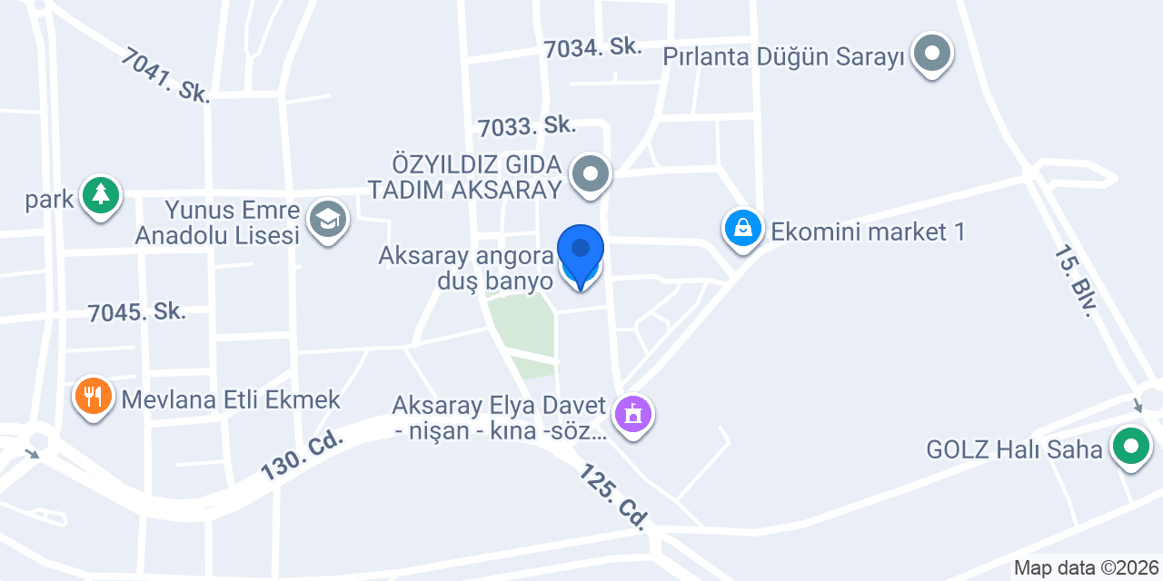 Aksaray angora duş banyo konumu