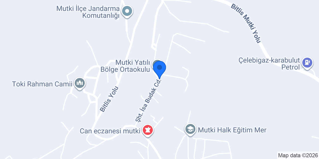 Mutki Orman İşletme Şefliği konumu