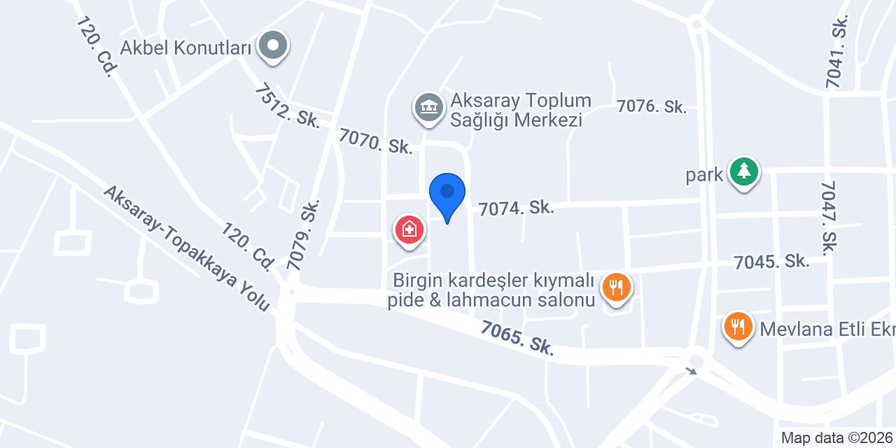 Toplum Sağlığı Merkezi Dr Abdülkadir Baba Sağlıklı Hayat Merkezi konumu