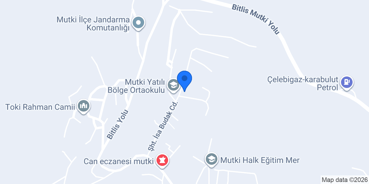 Mutki Anaokulu konumu